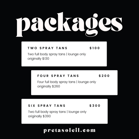 Pack of 4 Spray Tans