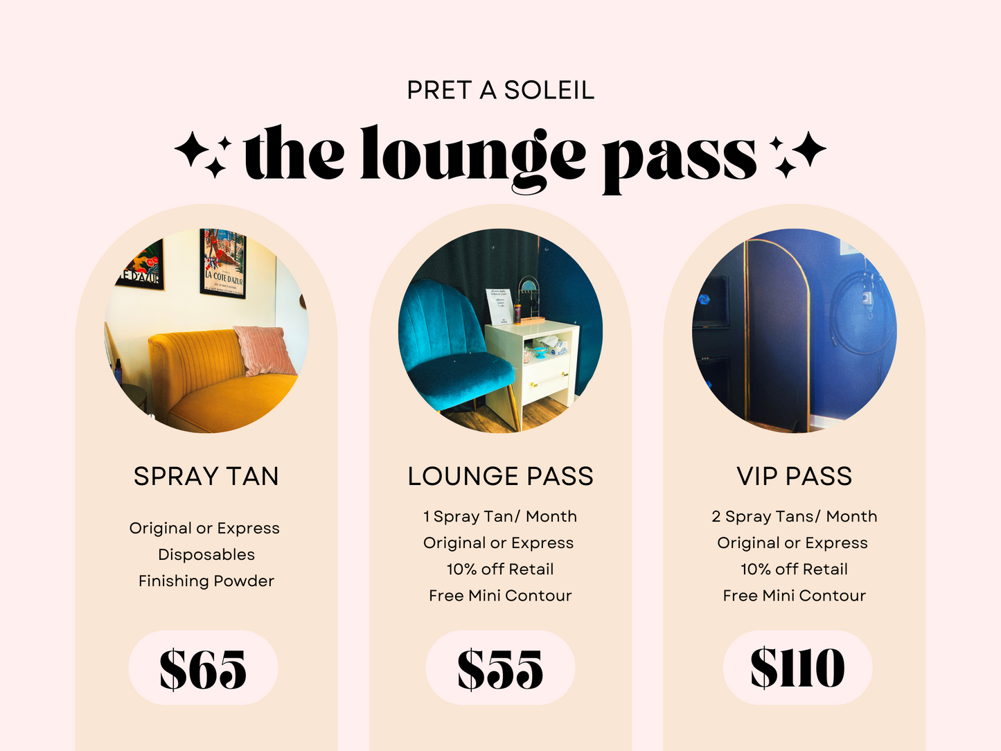 Lounge Pass Monthly Spray Tan Membership VIP