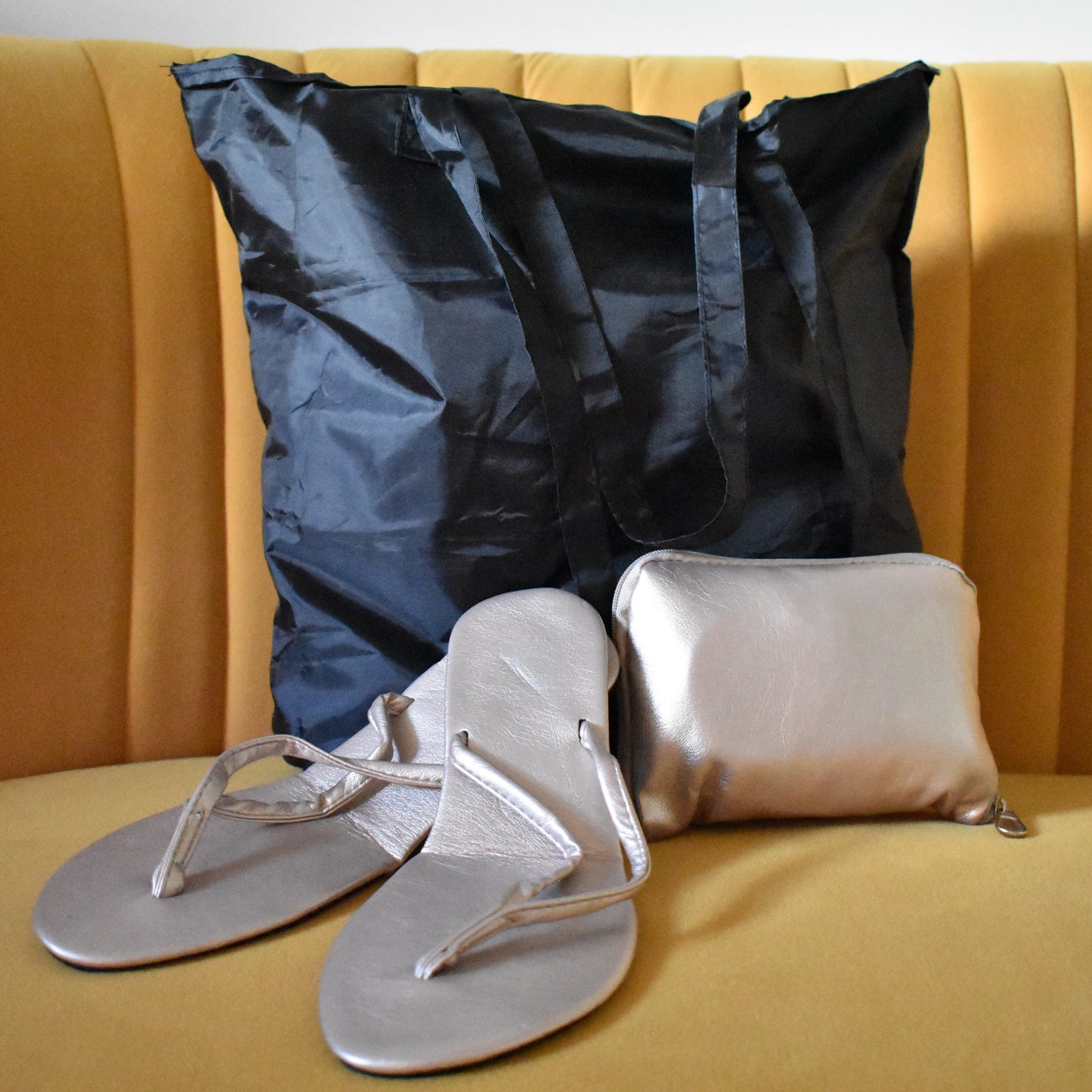 Foldable Flip Flops- Gold Women's Sandals
